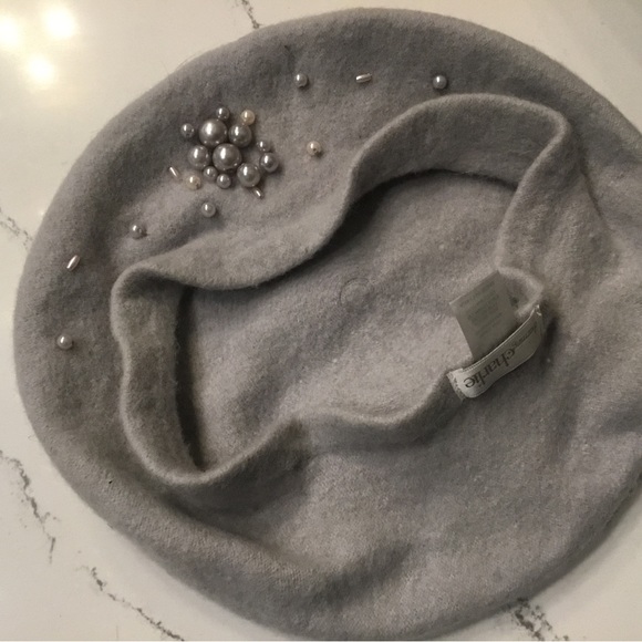Grey French New Hat with Pearls - Picture 7 of 10